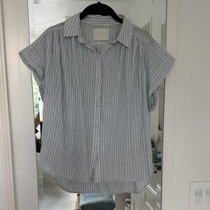 Citizens Of Humanity Penny Striped Short sleeve Button-Down Shirt Size XS